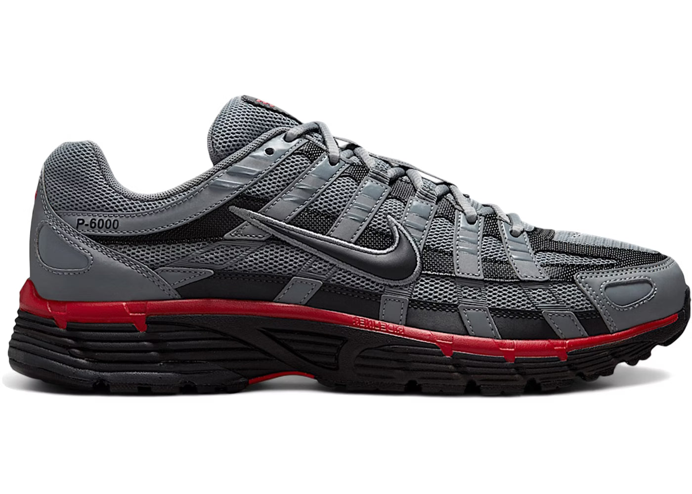 Nike P-6000 Cool Grey University Red