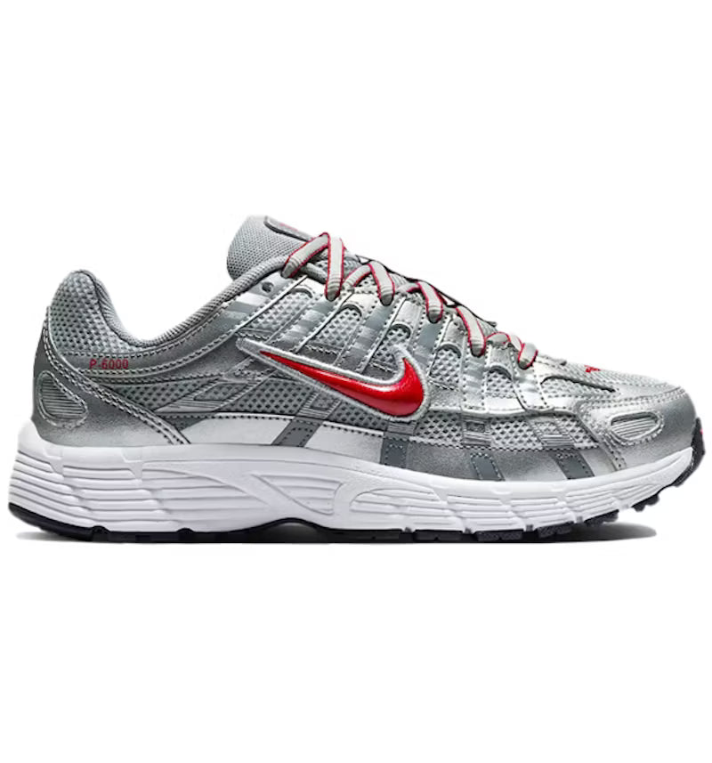 Nike P-6000 Metalic Silver Cool Red (GS)