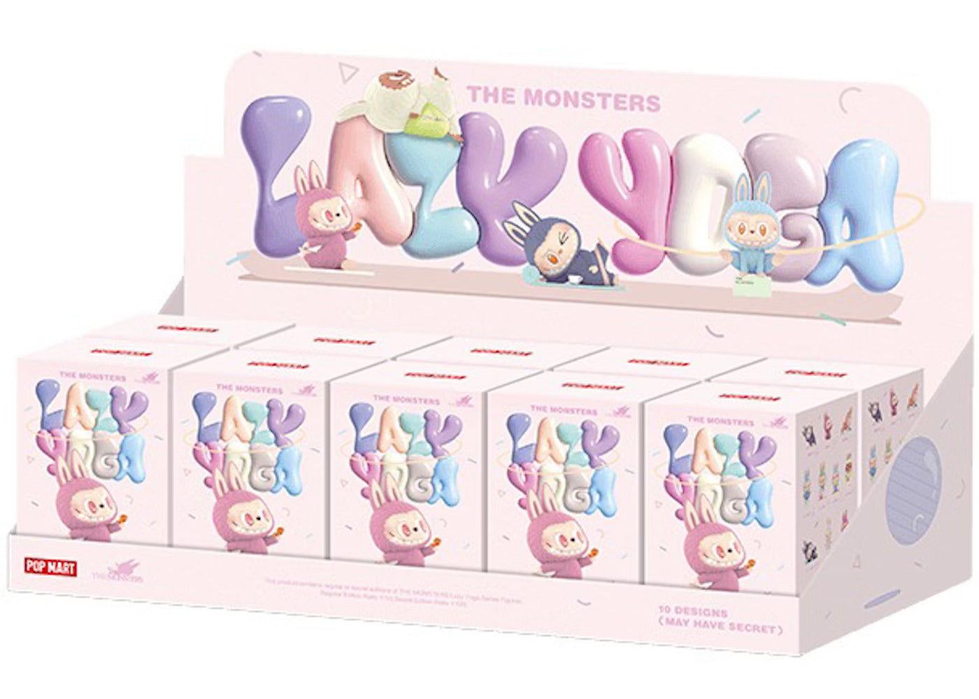 Pop Mart Labubu The Monsters Lazy Yoga Series Figures Sealed Case (10 Blind Box)