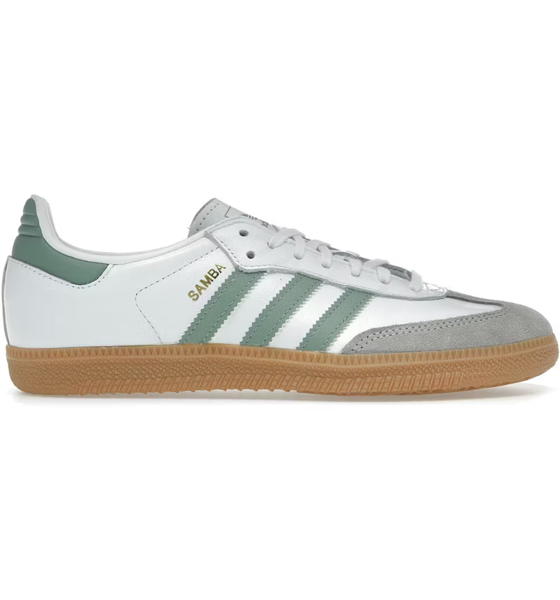 adidas Samba OG Cloud White Silver Green (GS)