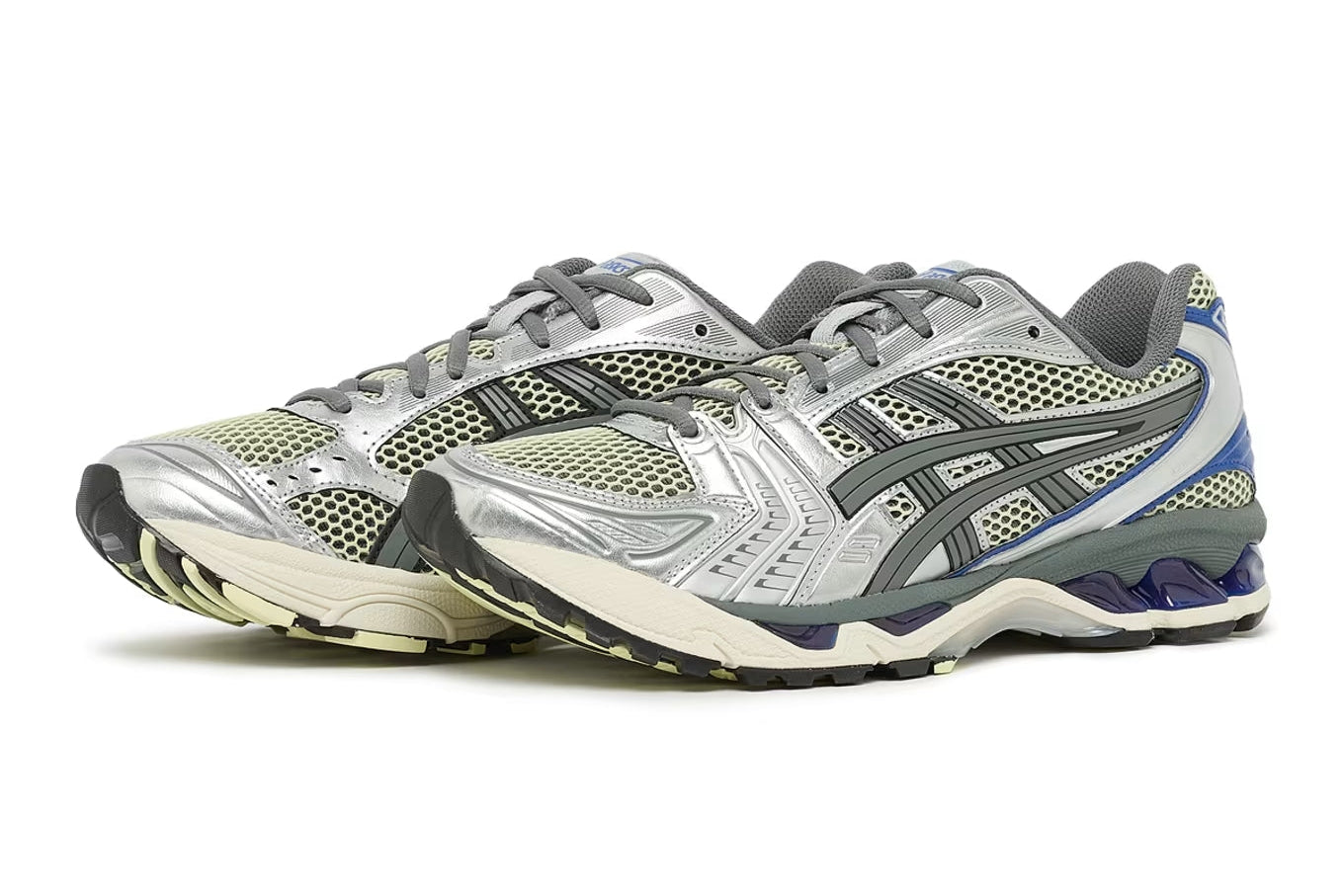 ASICS Gel-Kayano 14 Soft Yellow Asics Blue