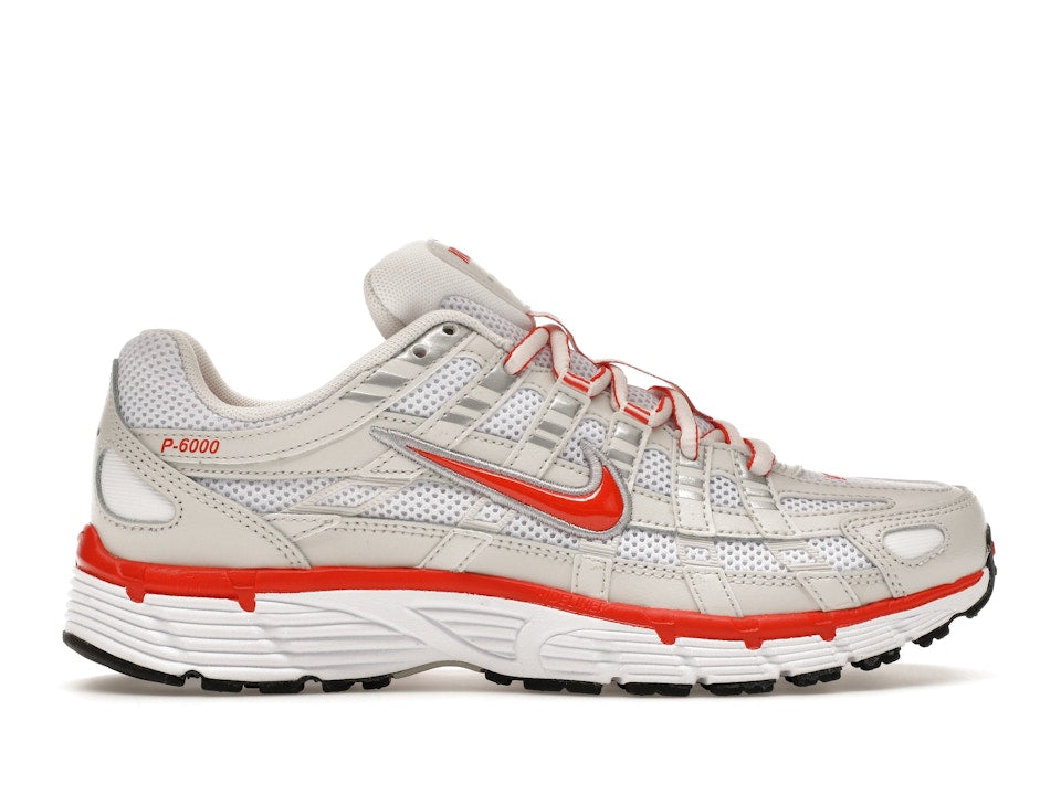 Nike P-6000 White Platinum Tint Black Picante Red