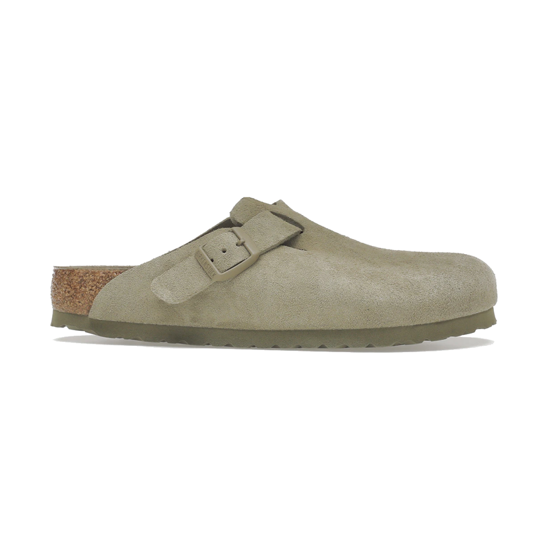 Birkenstock Boston Soft Footbed Suede Faded Khaki