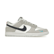 Nike Dunk Low White Grey Navy Aqua Mini Swoosh