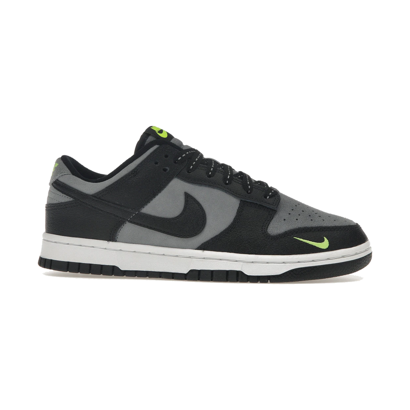 Nike Dunk Low Black Cool Grey Volt Mini Swoosh