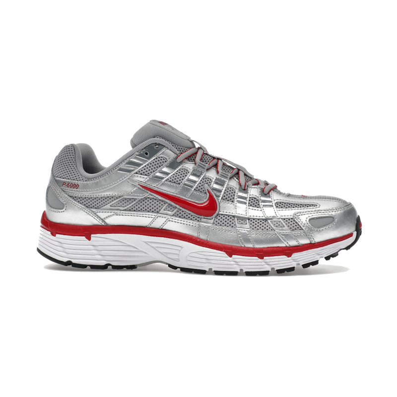 Nike P-6000 Metallic Silver Gym Red