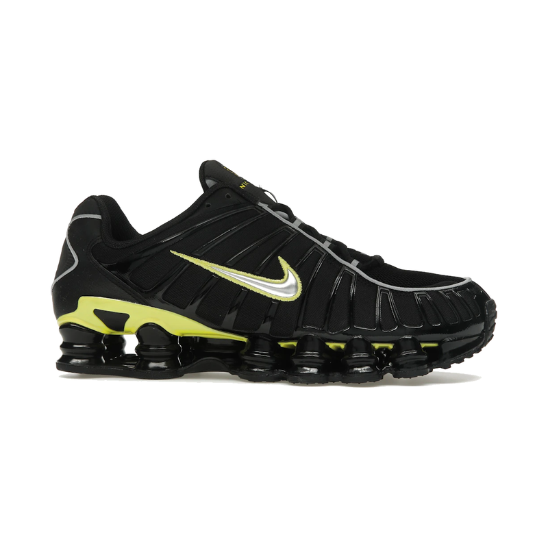 Nike Shox TL Black Dynamic Yellow Metallic Silver