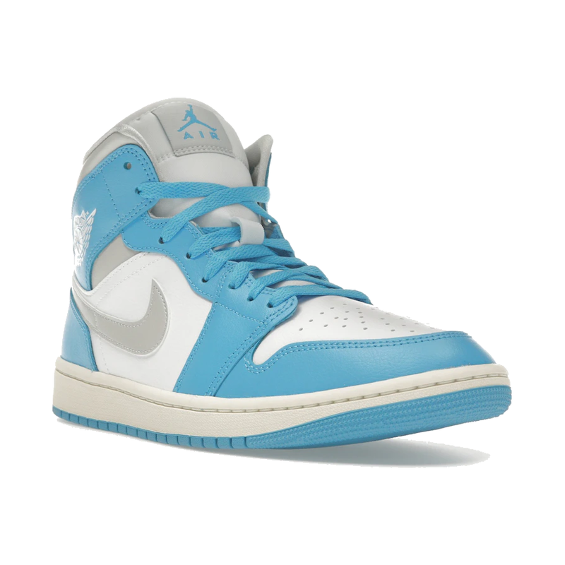 Air Jordan 1 Mid Dark Powder Blue White Sail Neutral Grey