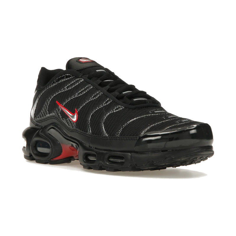 Nike Air Max Plus Black University Red Metallic Silver