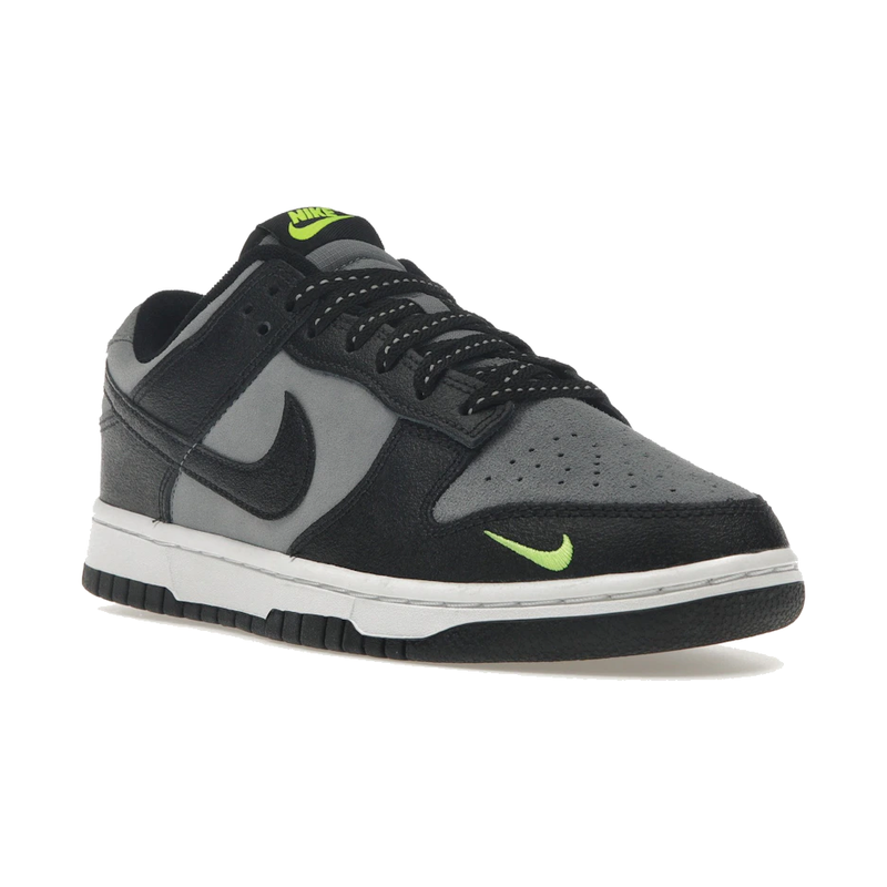 Nike Dunk Low Black Cool Grey Volt Mini Swoosh