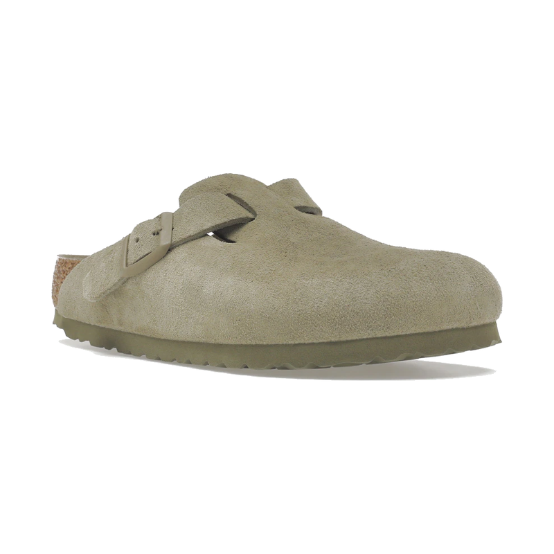 Birkenstock Boston Soft Footbed Suede Faded Khaki