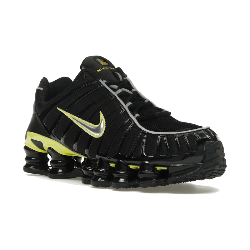Nike Shox TL Black Dynamic Yellow Metallic Silver